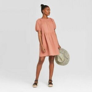 Universal Thread Short Sleeve Smocked Gauze Dress